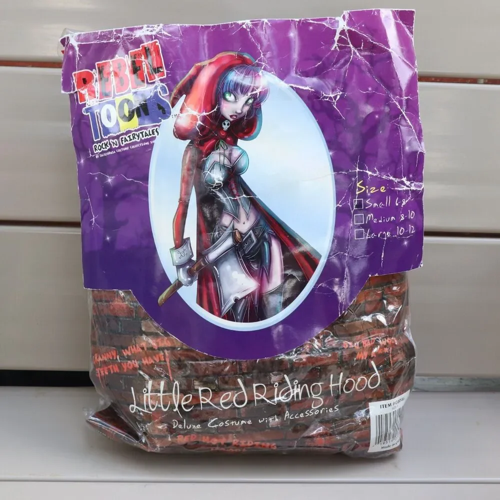 Little Red Riding Hood Rebel Toons Costume Women's Size Small 6-8 RARE - Picture 3 of 6